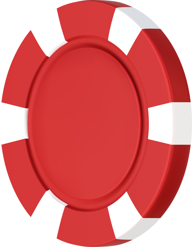 Red casino chip.