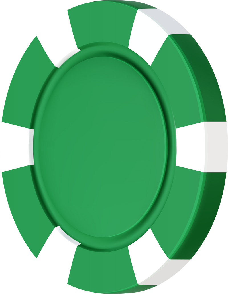Green casino chip.