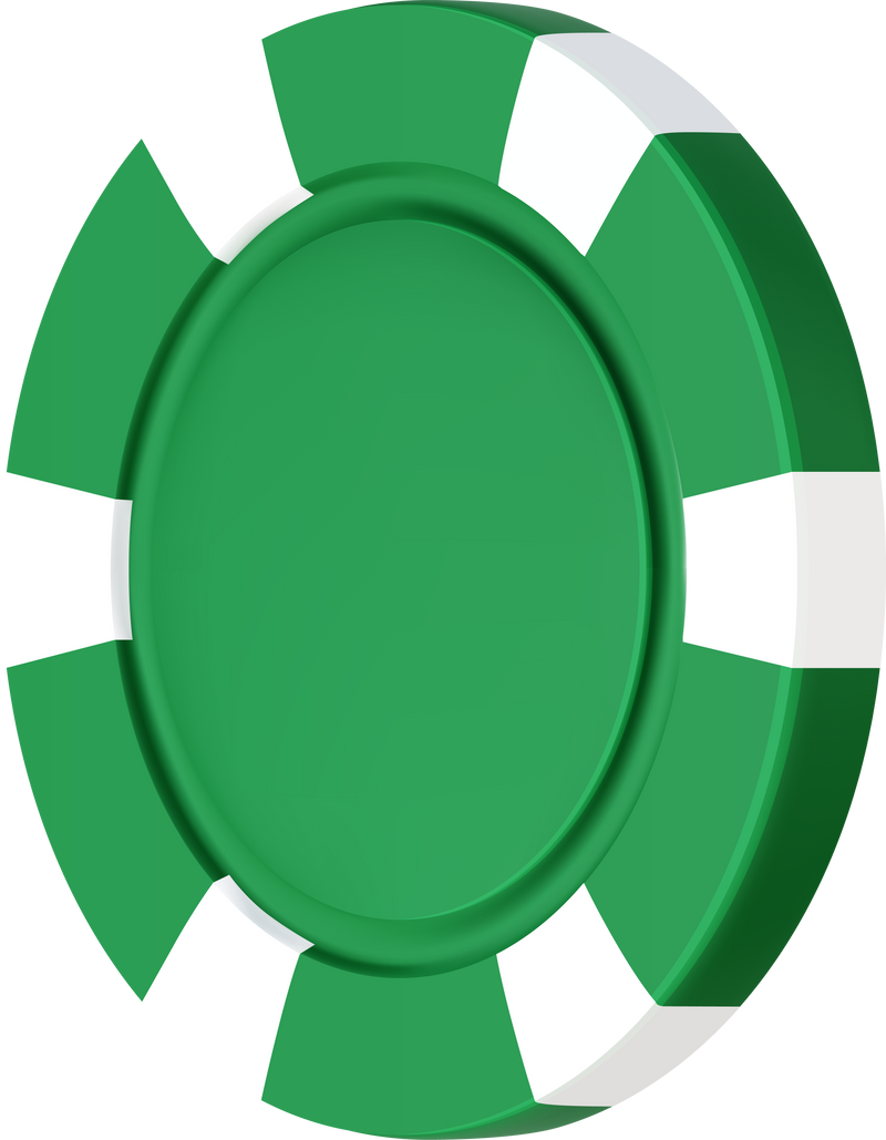 Green casino chip.