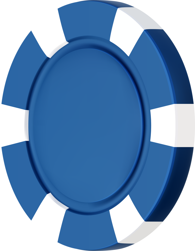 Blue casino chip.